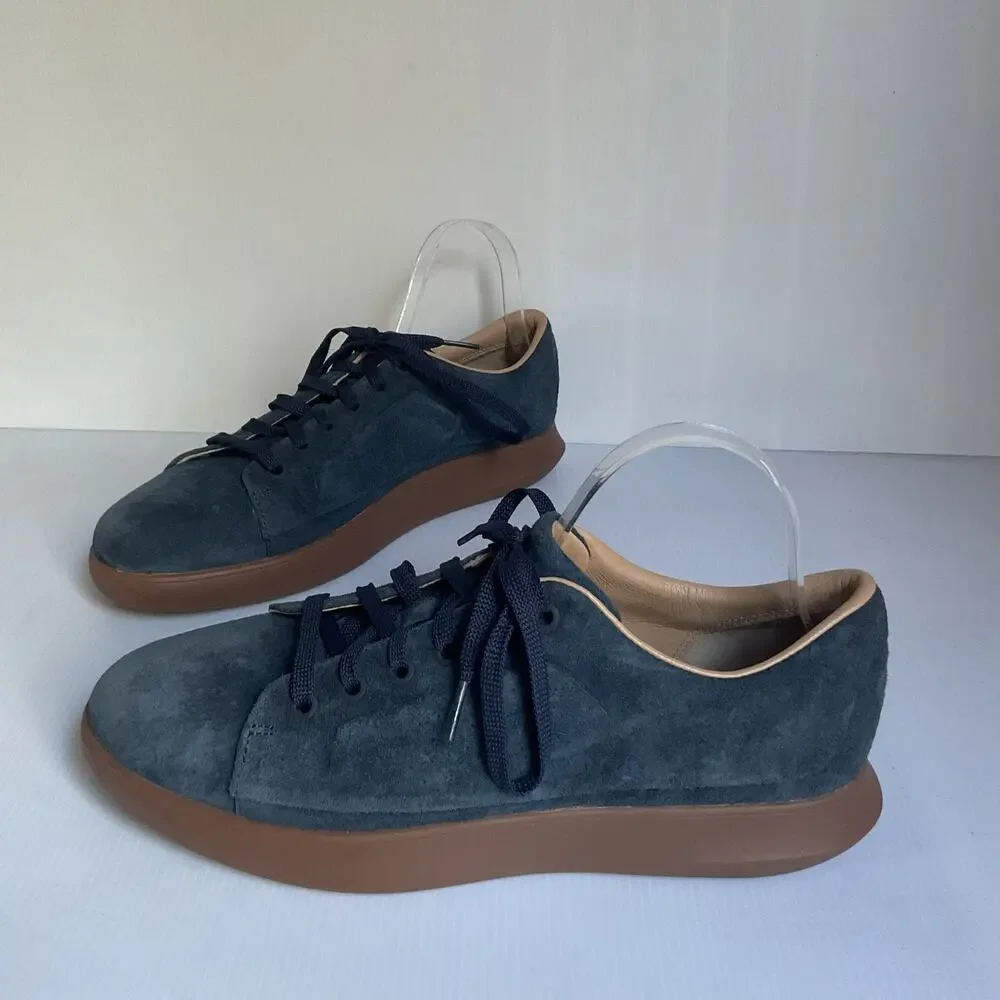 Under Armour Suede Sneakers Blue Gum Sole Casual Shoes Size 9.5
